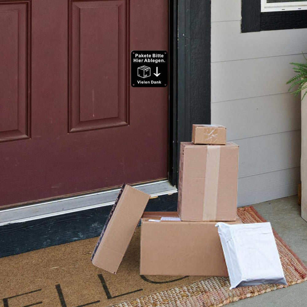 Paketbox-Schild Aluminium 10 × 10 cm – Ansicht 7 von 9