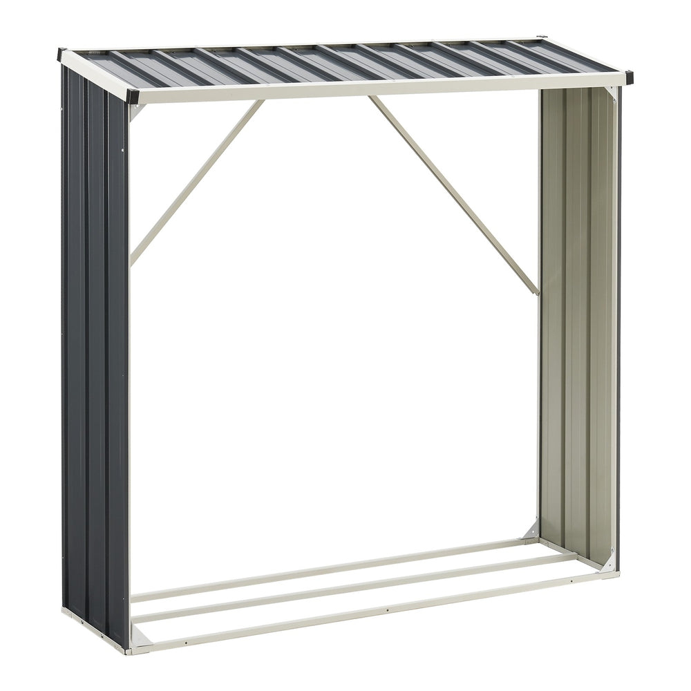 Brennholzlager Kalmar Anthrazit 158 × 47 × 152 cm, Ansicht 4