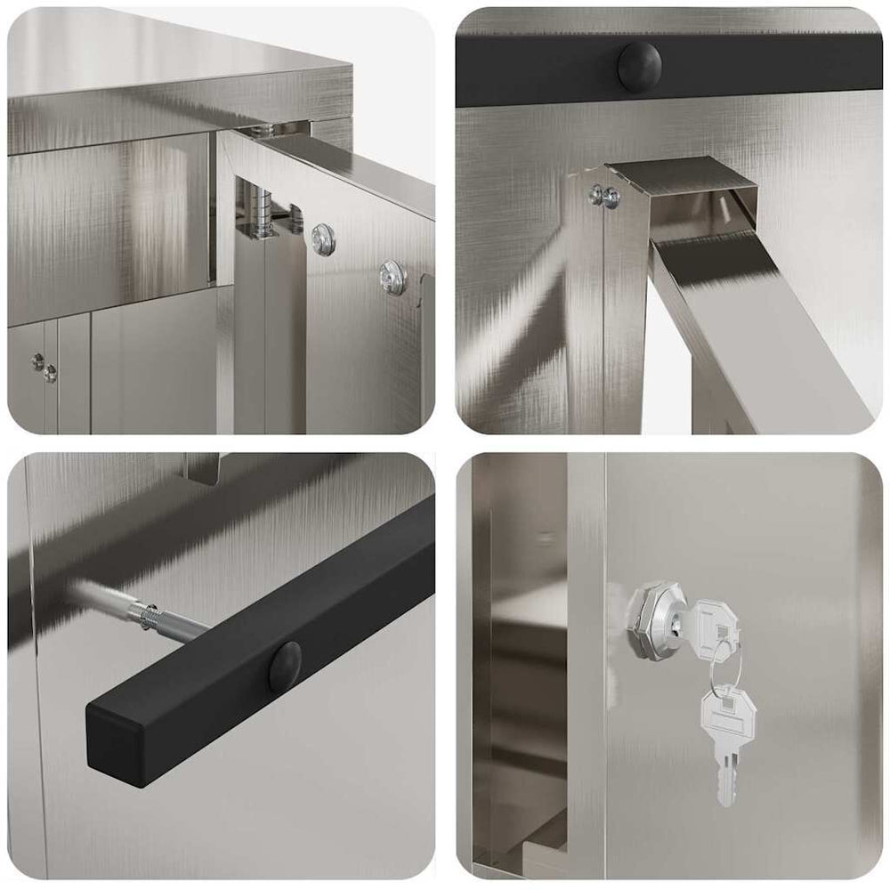 Paketbriefkasten Silber 55 cm, Ansicht 8