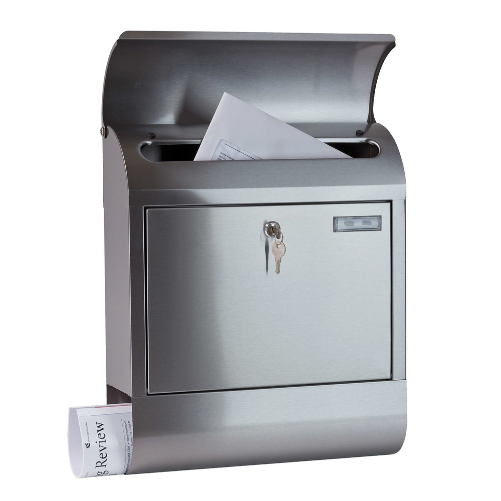 Wandbriefkasten Mailand Edelstahldesign, Ansicht 3