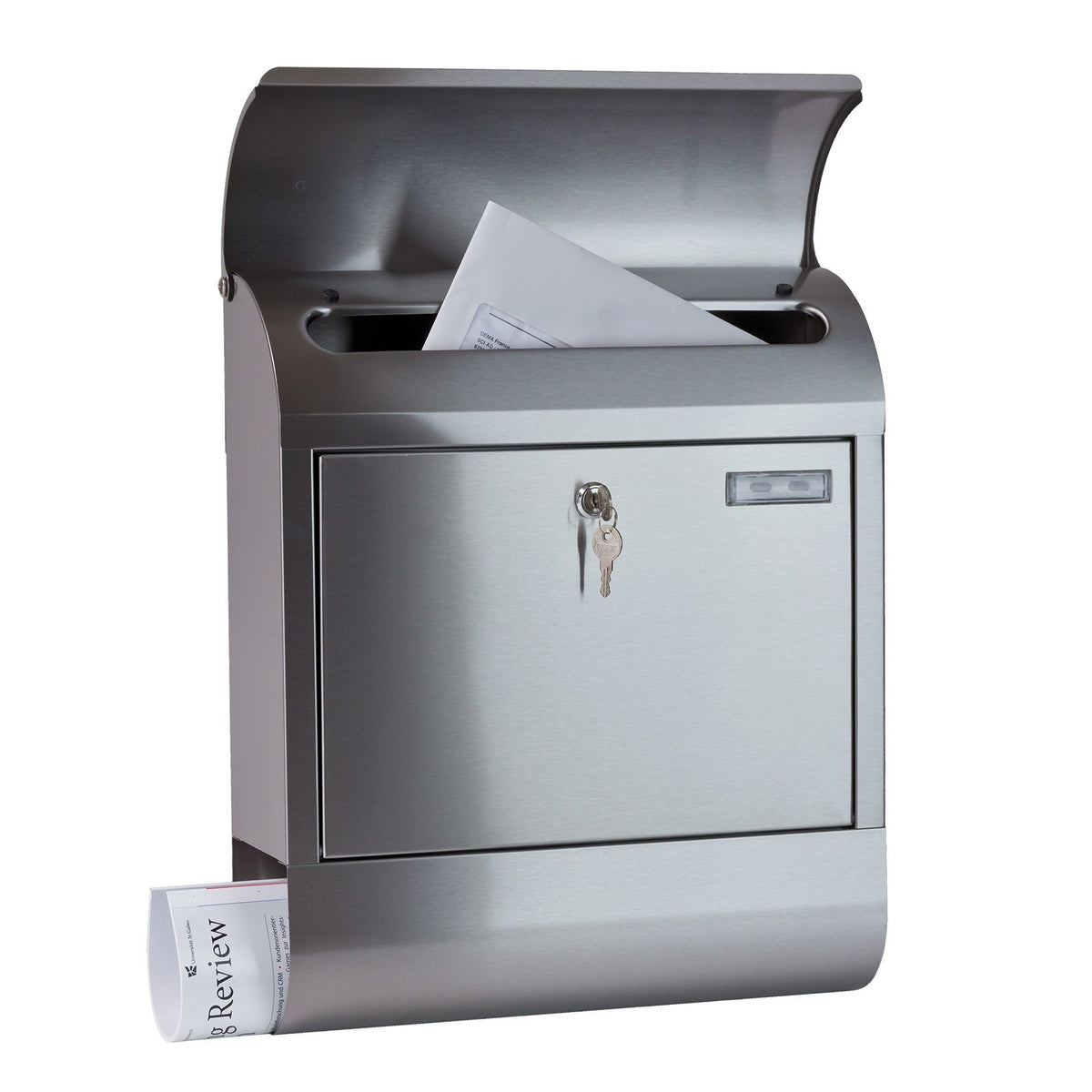 Wandbriefkasten Mailand Edelstahldesign, Ansicht 3