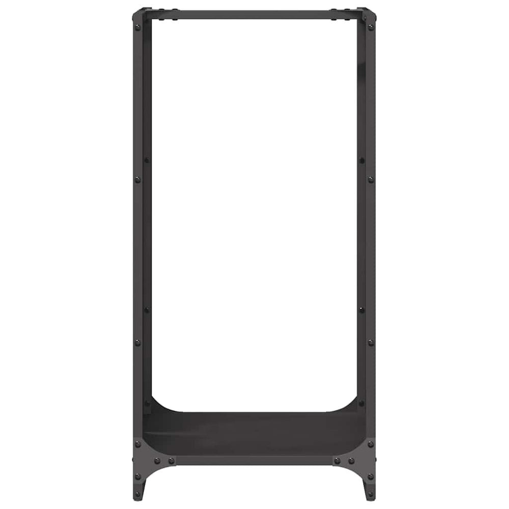 Brennholzregal Schwarz 40 × 30 × 80 cm, Ansicht 5
