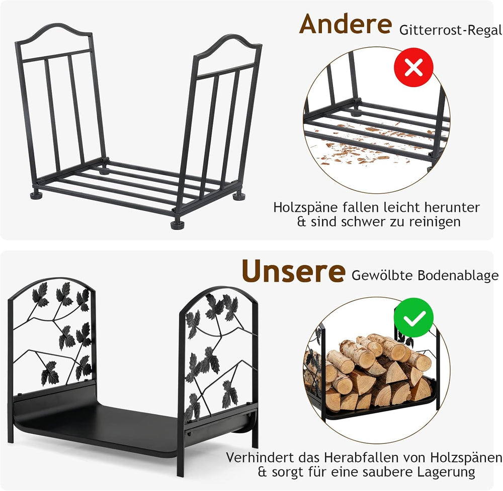 Kaminholzhalter Metall innen und außen – Ansicht 6 von 9