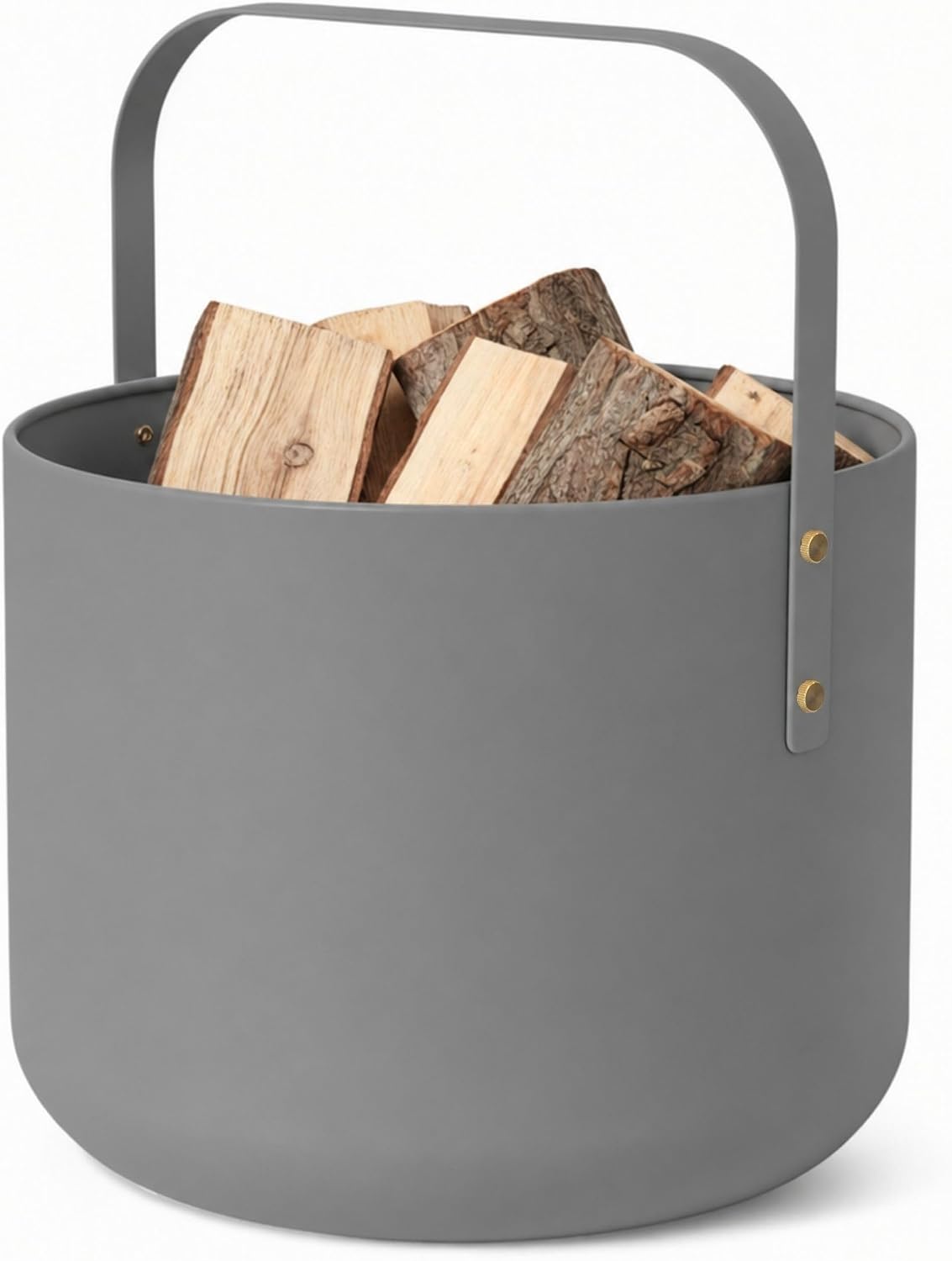 Kaminholzkorb Metall Grau modern – Ansicht 1 von 7