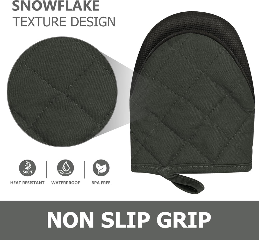 Ofenhandschuhe hitzebeständig bis 260 °C Grau – Ansicht 5 von 7