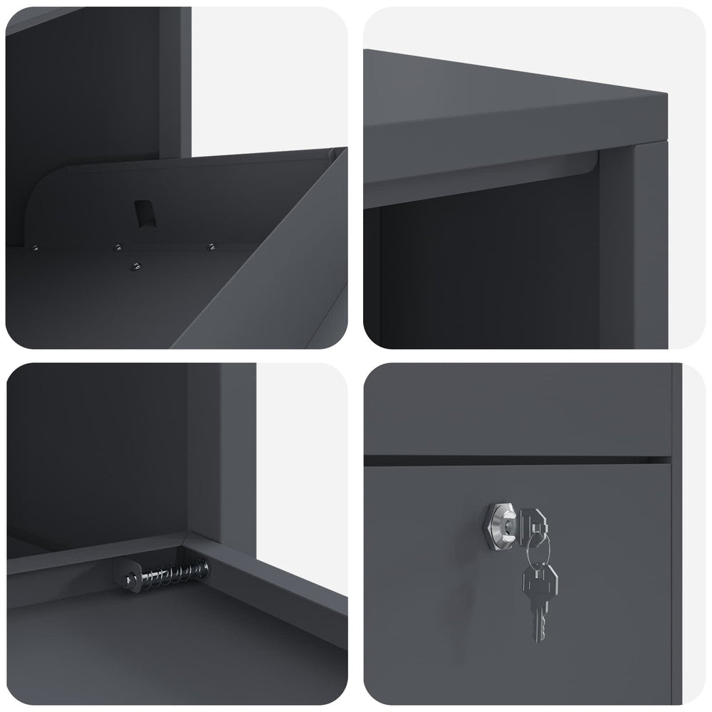 Paketbriefkasten Anthrazit 82 cm – Ansicht 8 von 13