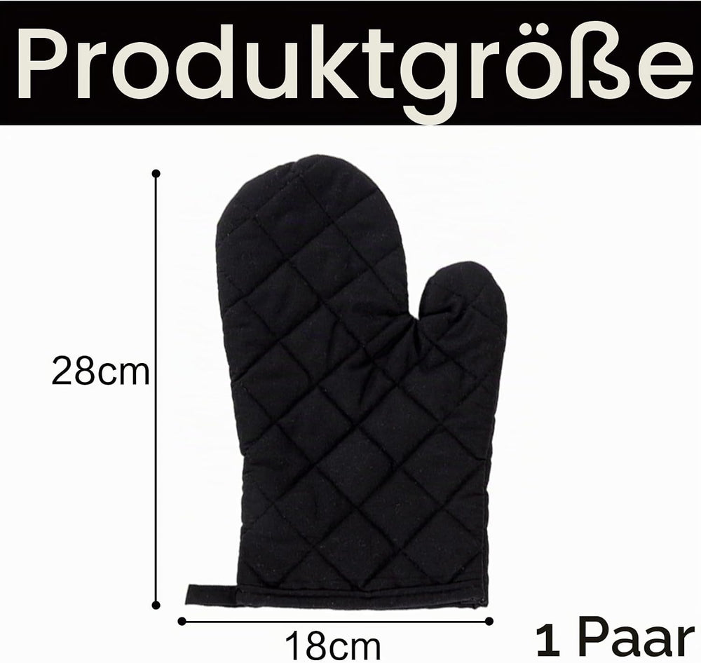 Ofenhandschuhe hitzebeständig Schwarz – Ansicht 2 von 7