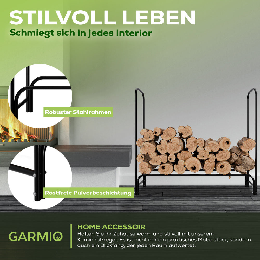 Kaminholzregal außen Metall Stahl – Ansicht 5 von 8