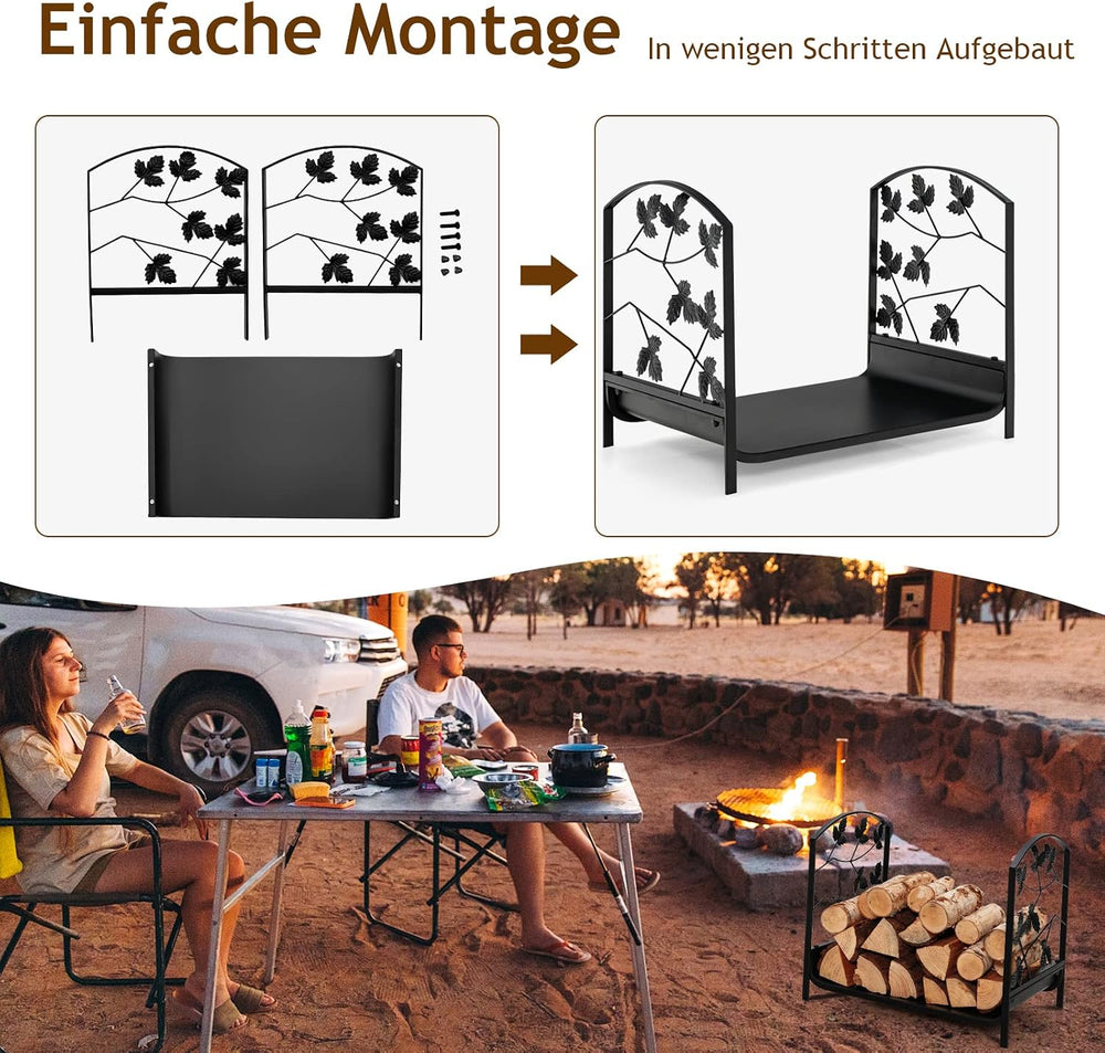 Kaminholzhalter Metall innen und außen – Ansicht 8 von 9