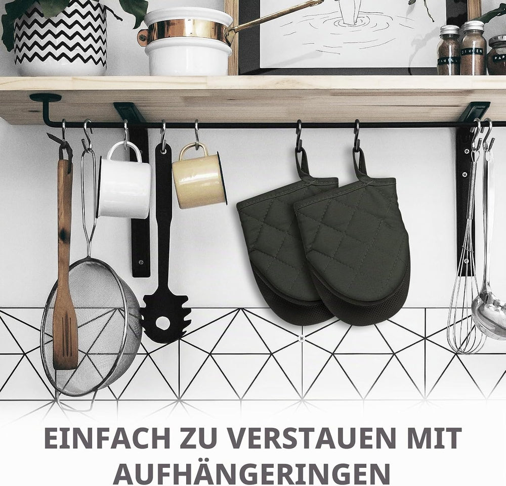 Ofenhandschuhe hitzebeständig bis 260 °C Grau – Ansicht 6 von 7