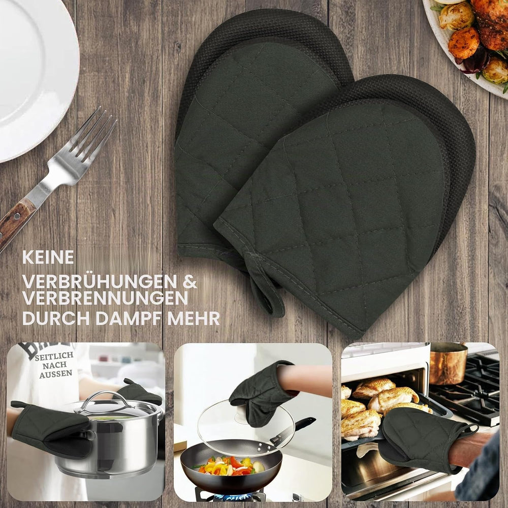 Ofenhandschuhe hitzebeständig bis 260 °C Grau – Ansicht 7 von 7