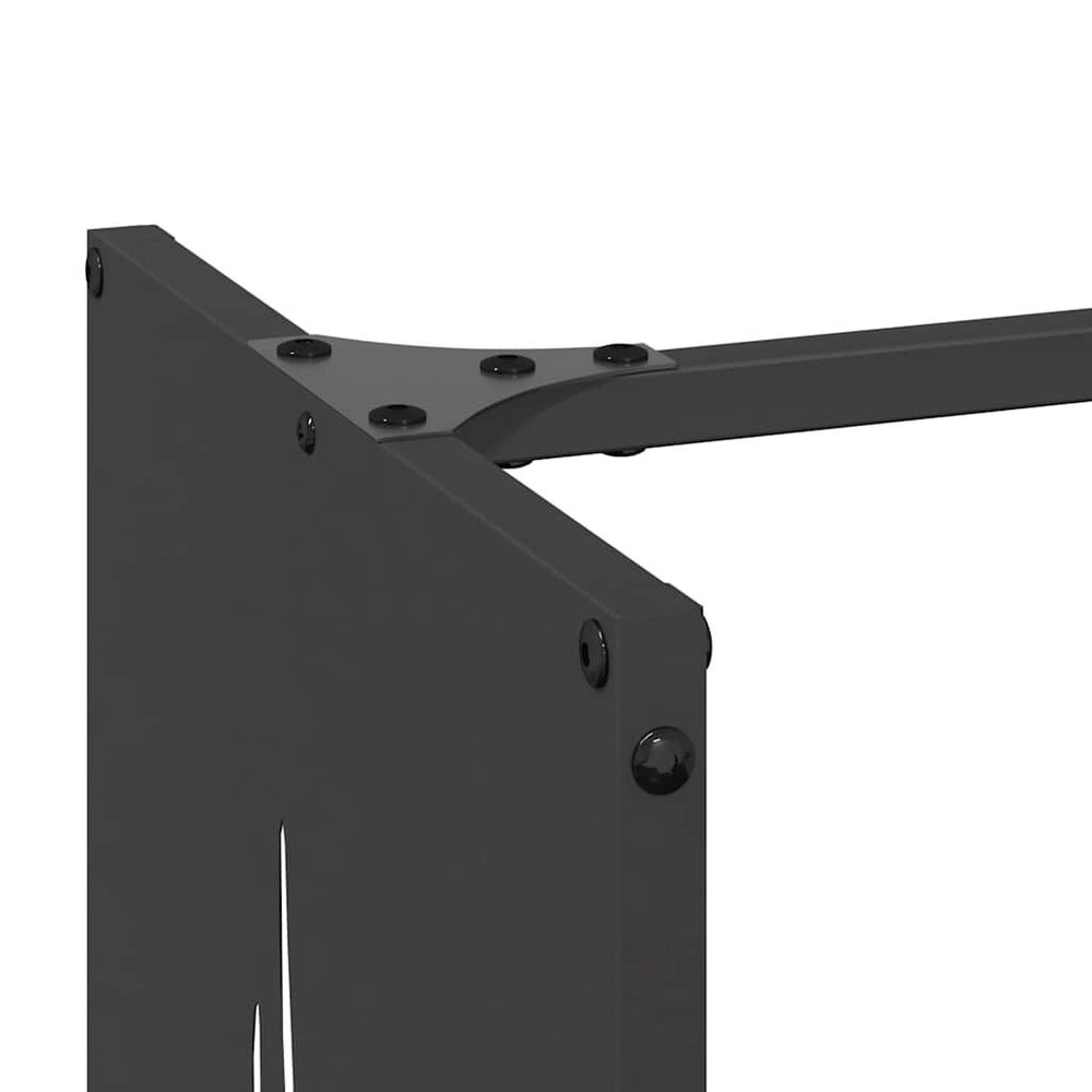 Brennholzregal Schwarz 40 × 30 × 80 cm, Ansicht 7