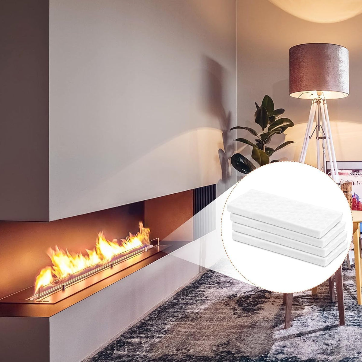 Keramikwolle Bioethanol 4 Stück, Ansicht 4