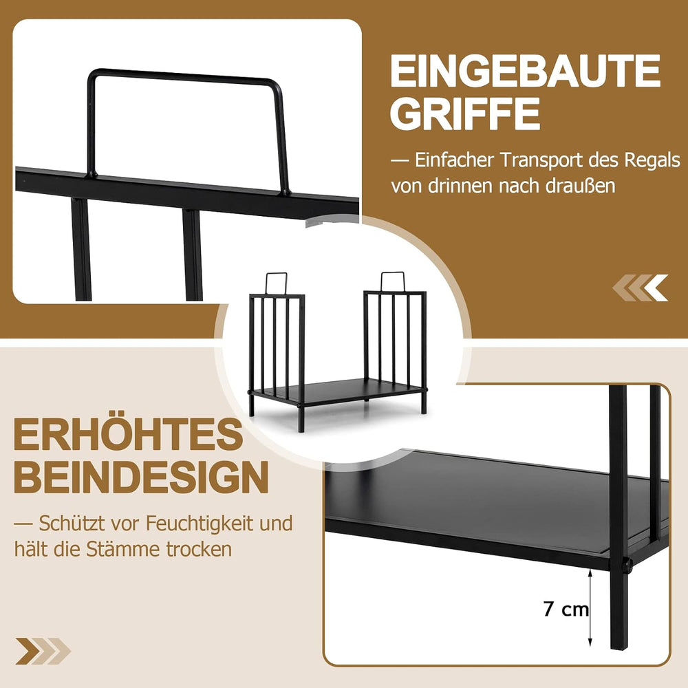 Kaminholzhalter Metall klein – Ansicht 4 von 9
