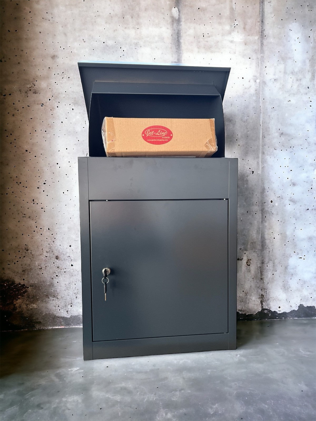 Paketbriefkasten XXL Anthrazit mit Paketfach – Ansicht 4 von 7