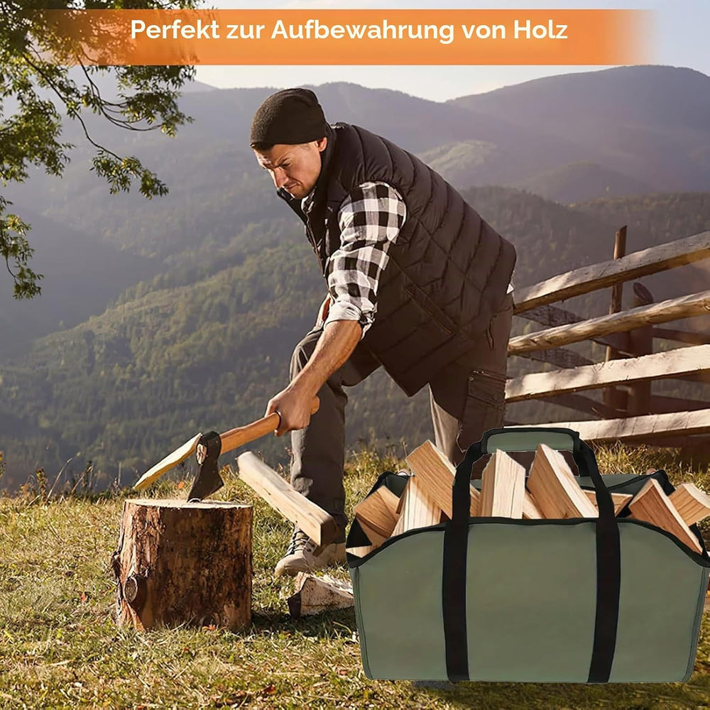 Kaminholztasche groß Schwarz – Ansicht 6 von 8