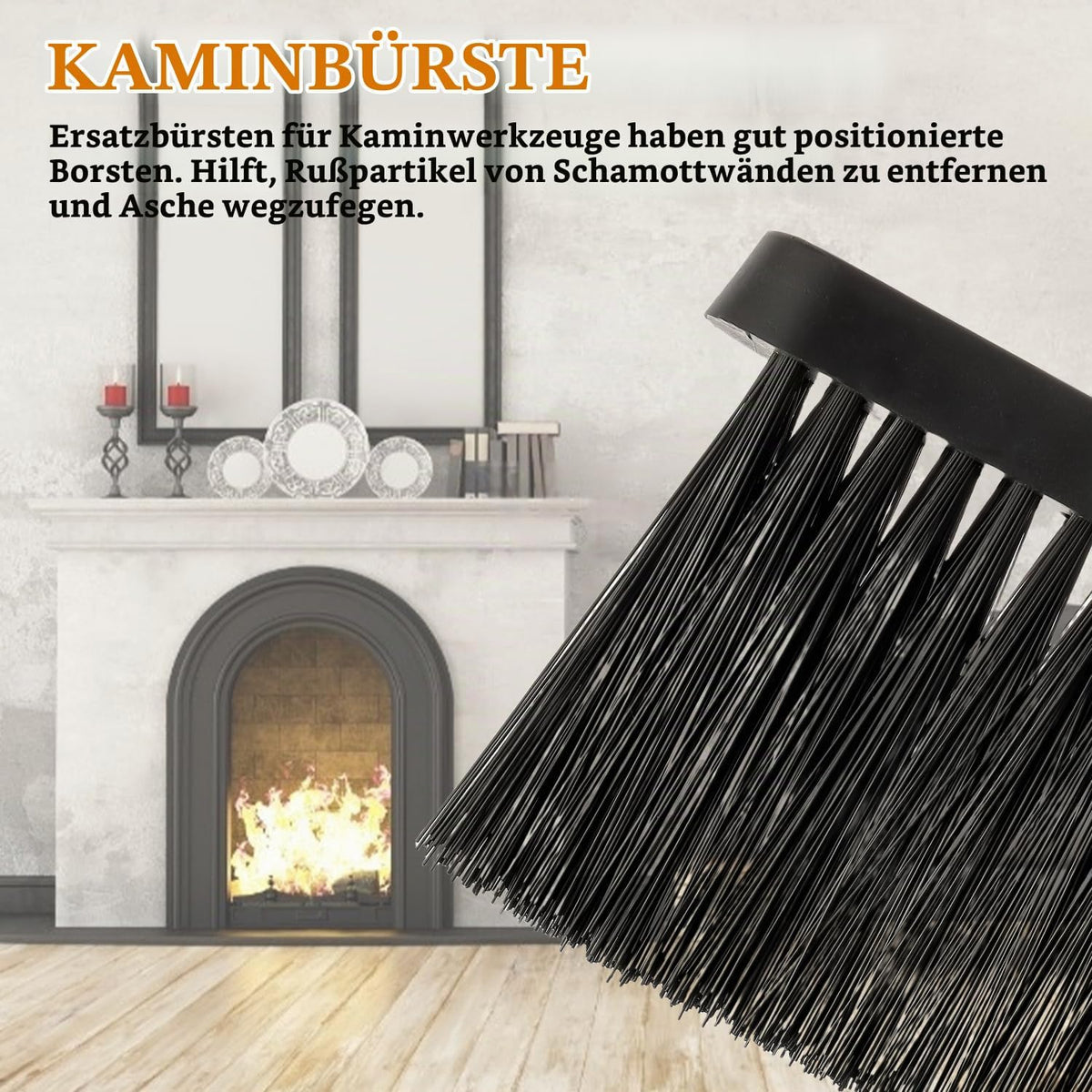 Ersatzbürsten Kaminbesteck 4 Stück – Ansicht 4 von 7