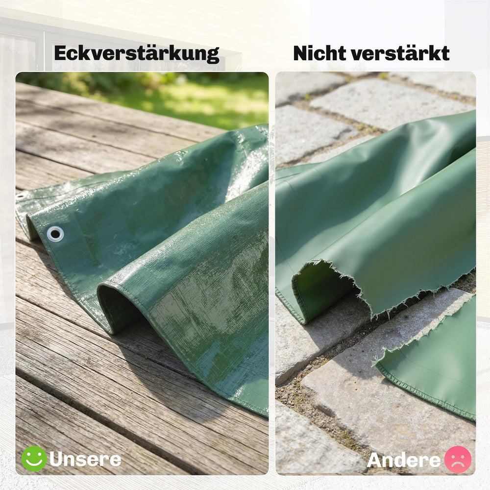 Abdeckplane 4 × 6 m Grün, Ansicht 6