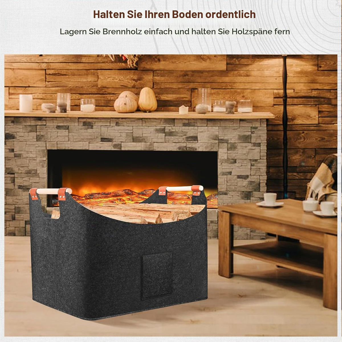 Kaminholztasche Filz 96 Liter – Ansicht 3 von 7