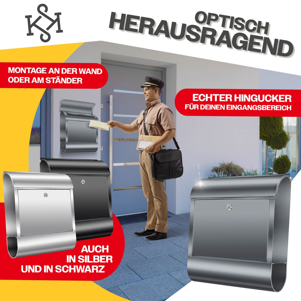 Wandbriefkasten KESSER XXL Edelstahl, Ansicht 7
