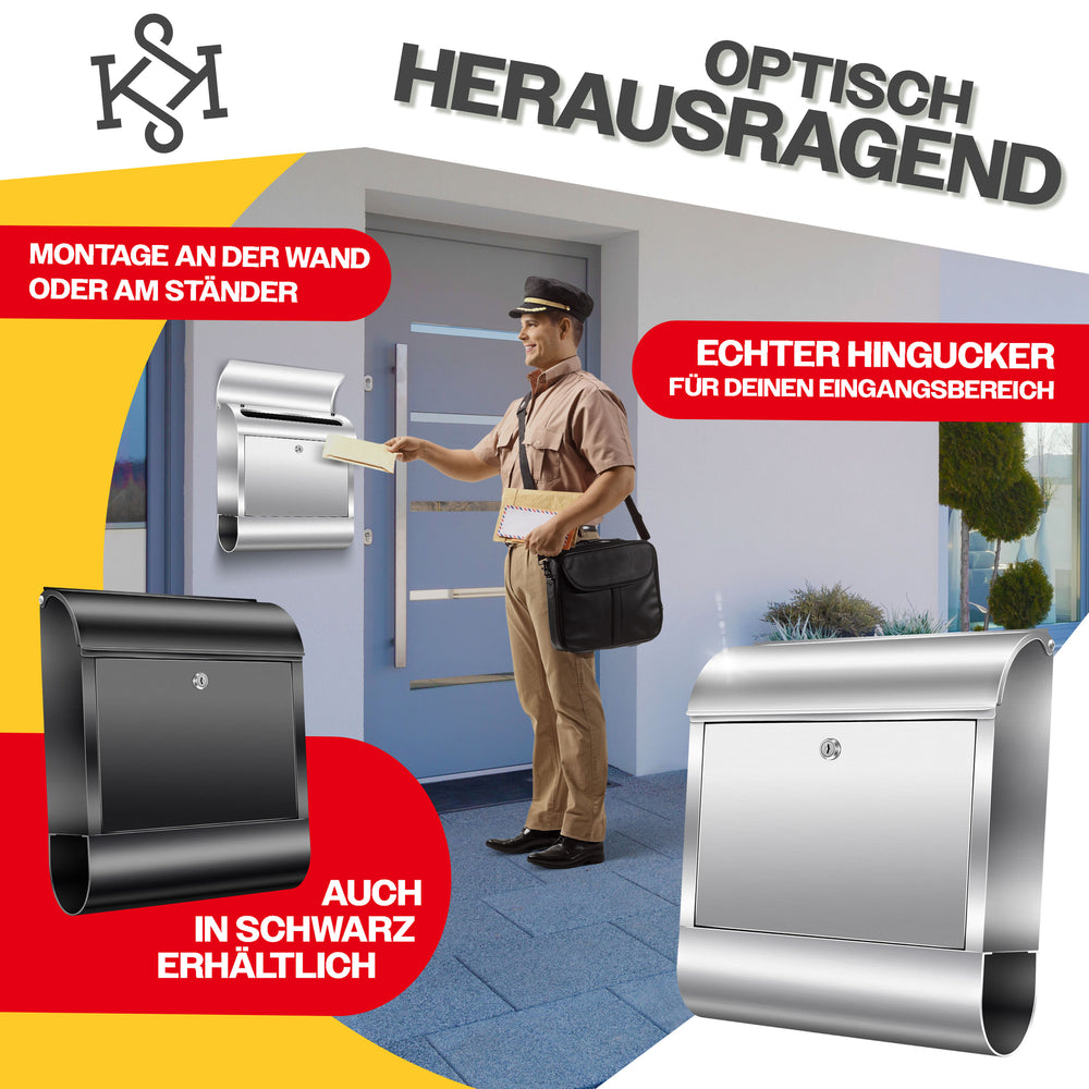 Wandbriefkasten KESSER XXL Edelstahl, Ansicht 22
