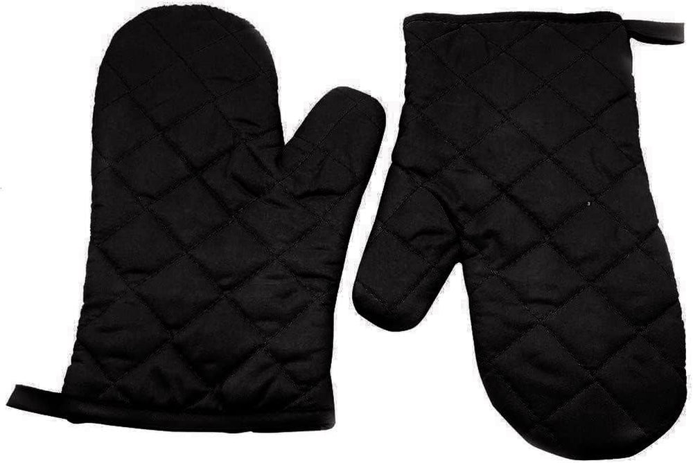 Ofenhandschuhe hitzebeständig lang Schwarz – Ansicht 3 von 7