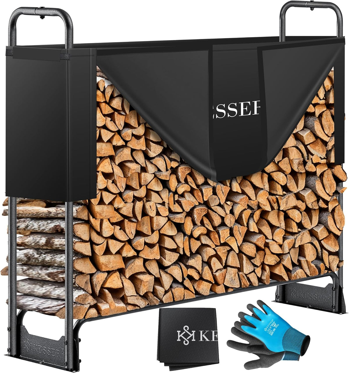 KESSER Brennholzregal 130 × 36 × 117 cm