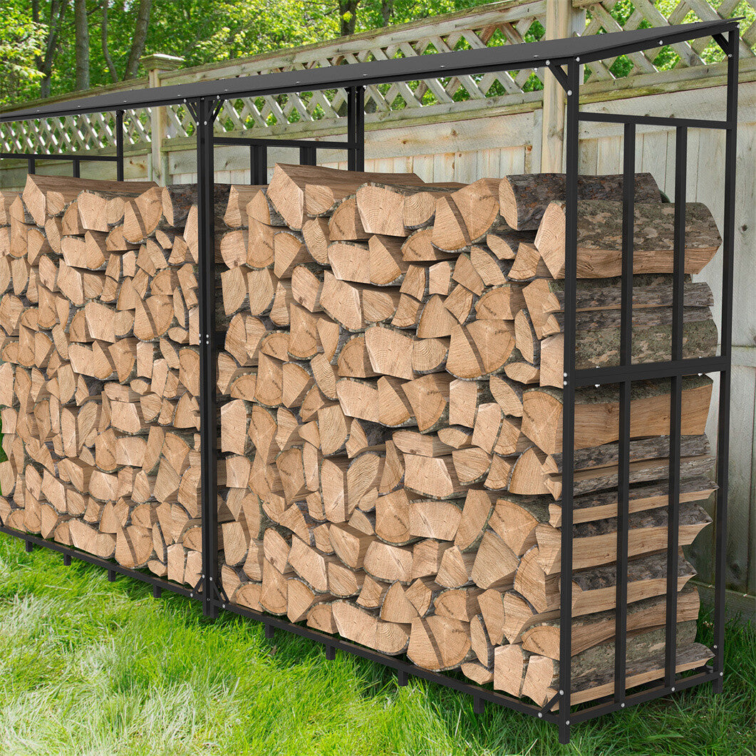 Kaminholzregal außen XXL 156 × 60 × 176 cm – Ansicht 5 von 13
