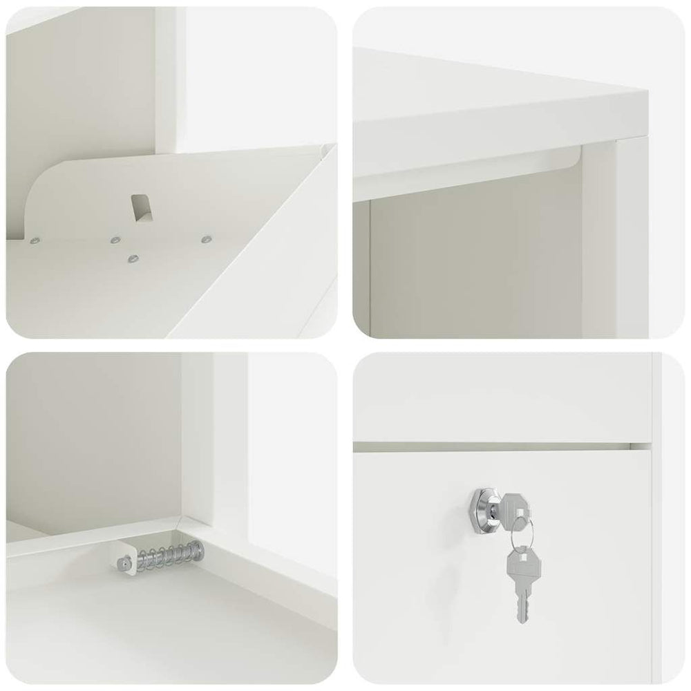 Paketbriefkasten Weiß 82 cm – Ansicht 8 von 12