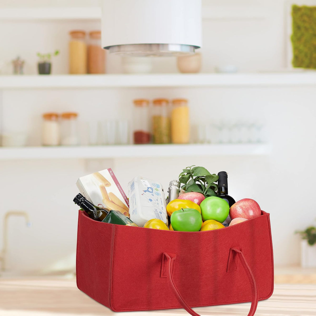 Kaminholztasche Filz 27 Liter Rot, Ansicht 2