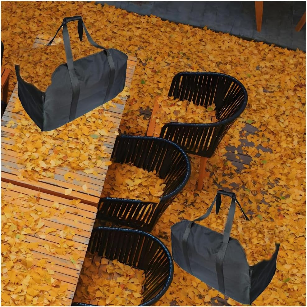 Kaminholztasche groß Schwarz – Ansicht 5 von 8