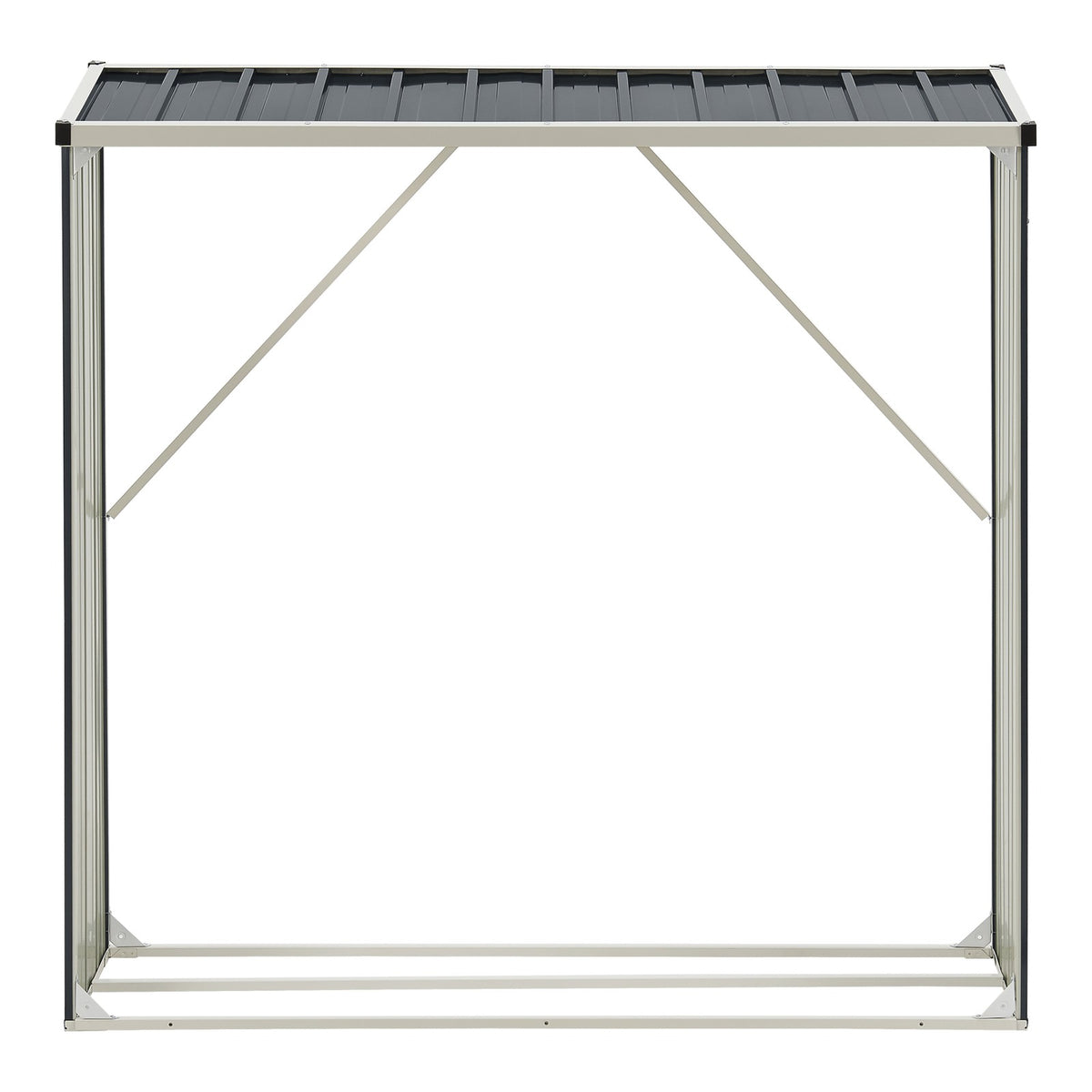 Brennholzlager Kalmar Anthrazit 158 × 47 × 152 cm, Ansicht 5