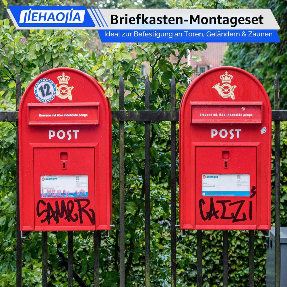 Zaunbefestigung Briefkasten 215 mm Silber, Ansicht 6