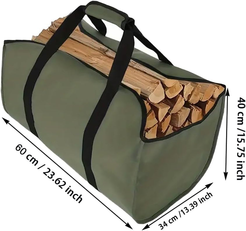 Kaminholztasche groß Armee-Grün – Ansicht 2 von 8
