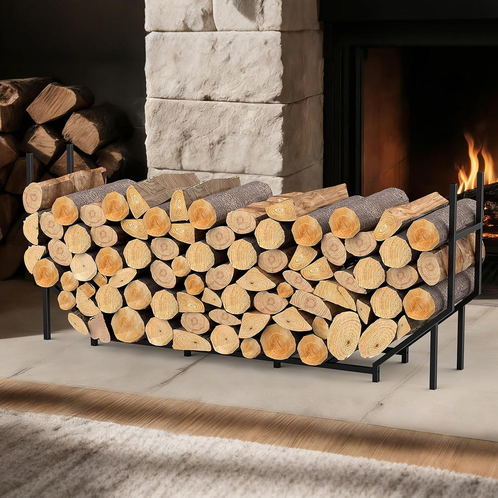 Kaminholzregal außen Metall 180 cm – Ansicht 2 von 8