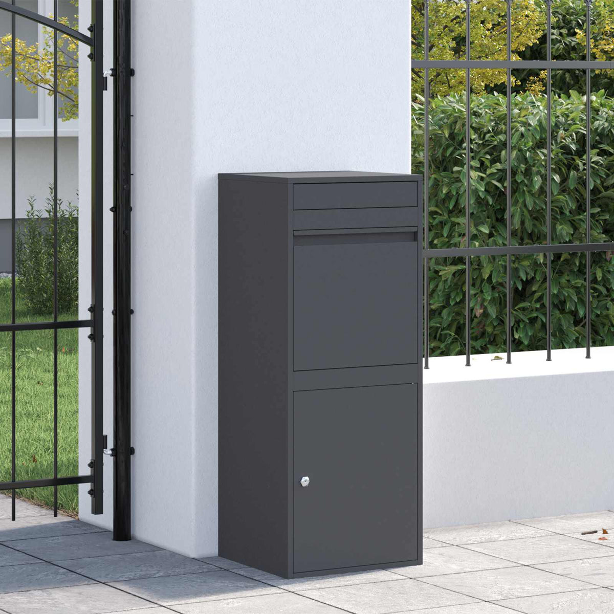 Paketbriefkasten Anthrazit 103 cm, Ansicht 3