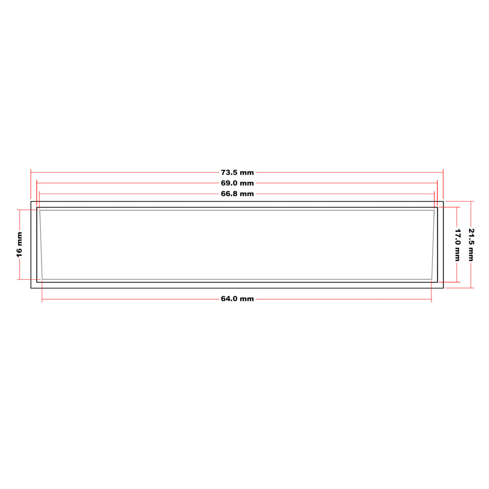 Namensschild-Abdeckung 69 × 17 mm – Ansicht 3 von 3