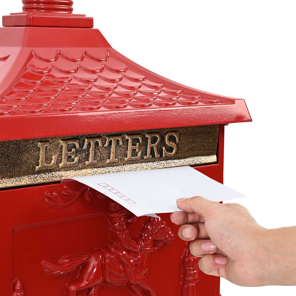 Standbriefkasten Vintage Rot – Ansicht 8 von 9