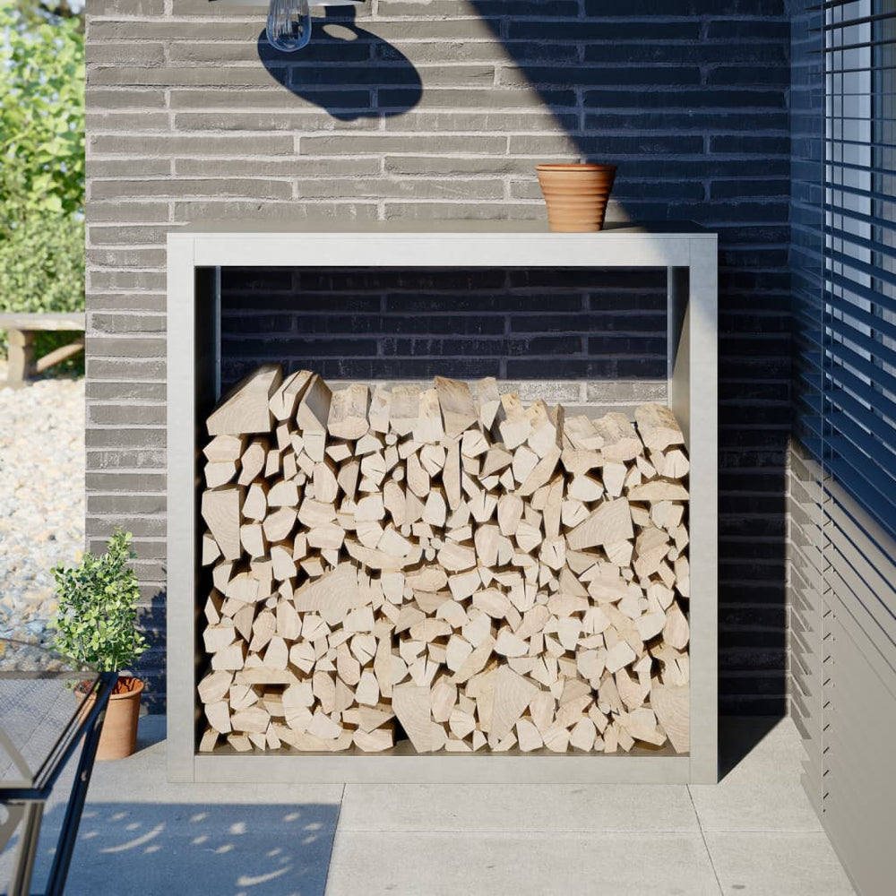 Brennholzregal Stahl 40 cm tief, Ansicht 24