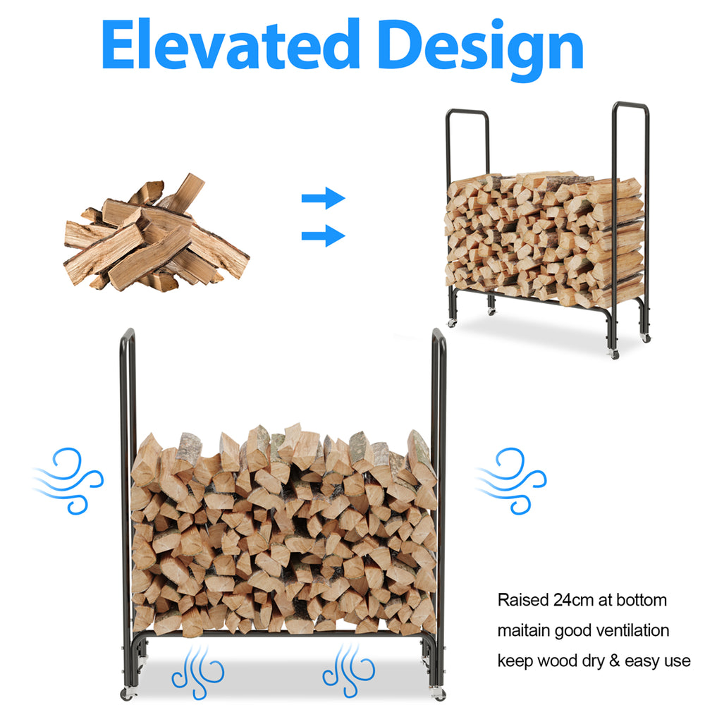 Stabil Kaminholzregal Metall Außen Holzspeicher Brennholzregal Kaminholzständ