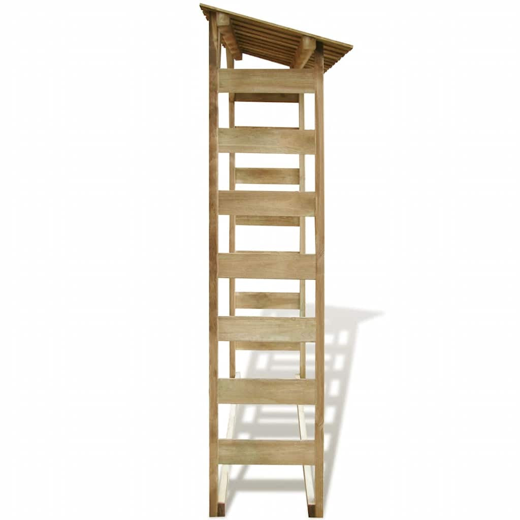 Brennholz-Unterstand Kiefernholz 176 cm hoch, Ansicht 5