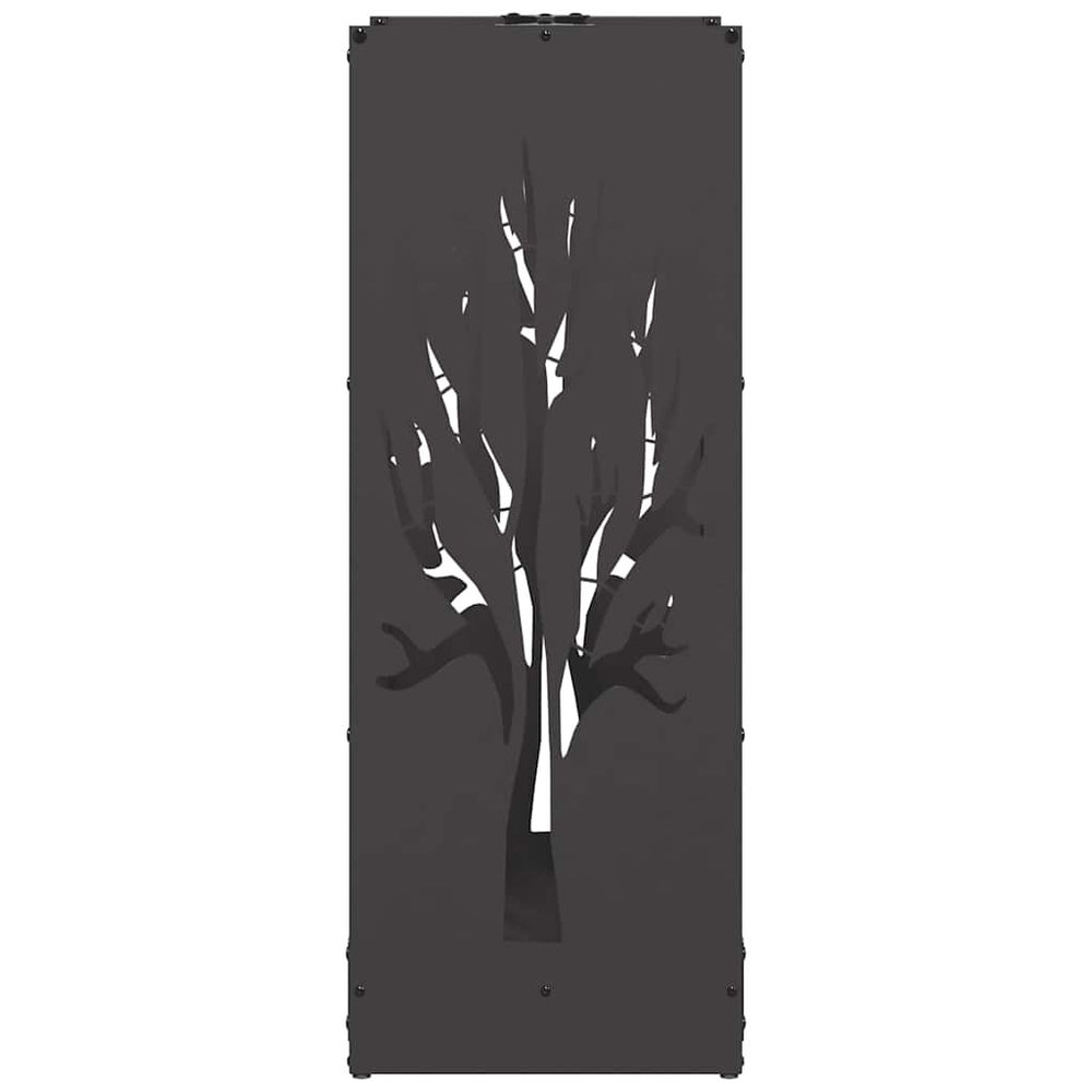 Brennholzregal Schwarz 40 × 30 × 80 cm, Ansicht 6