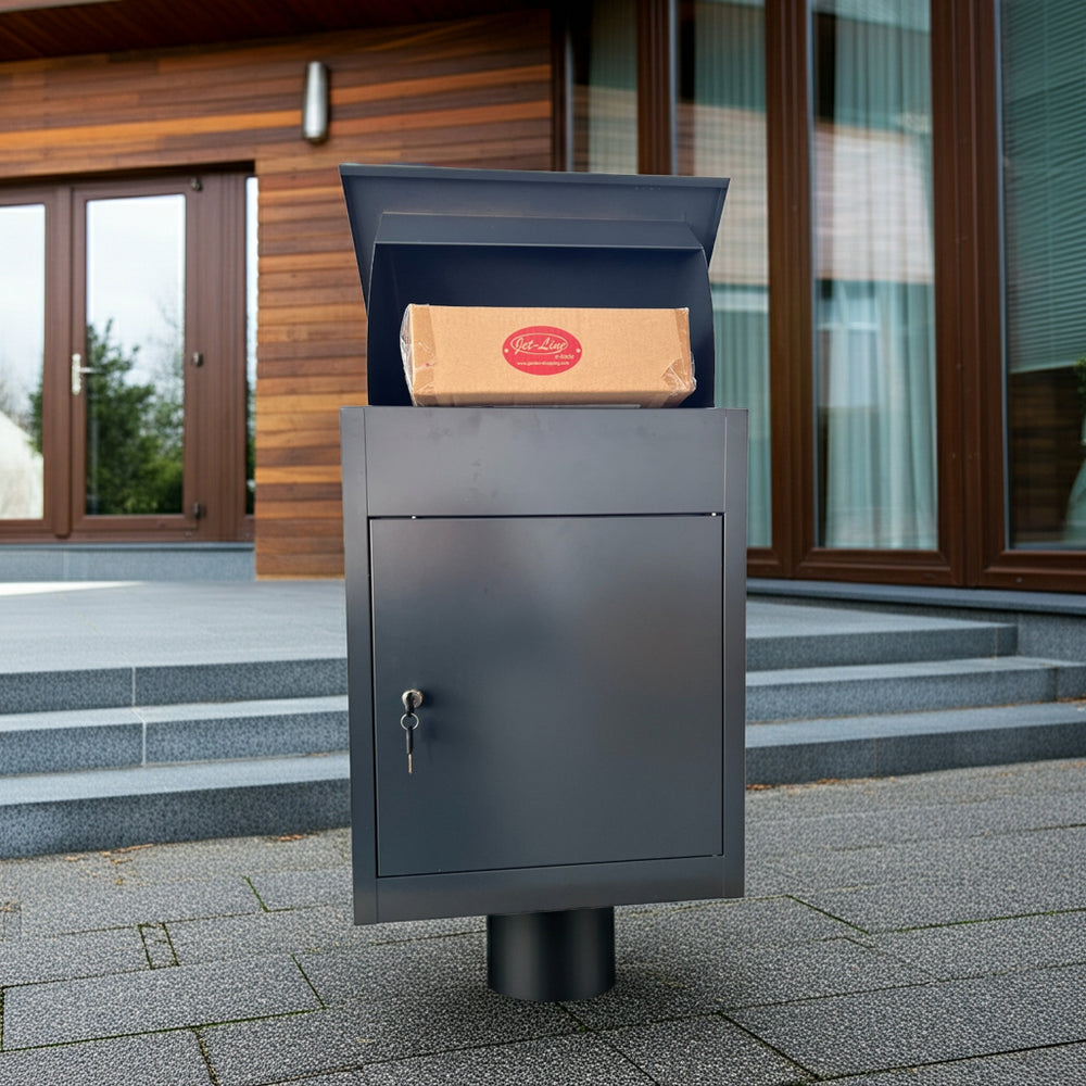 Paketbriefkasten XXL Anthrazit mit Paketfach – Ansicht 6 von 7