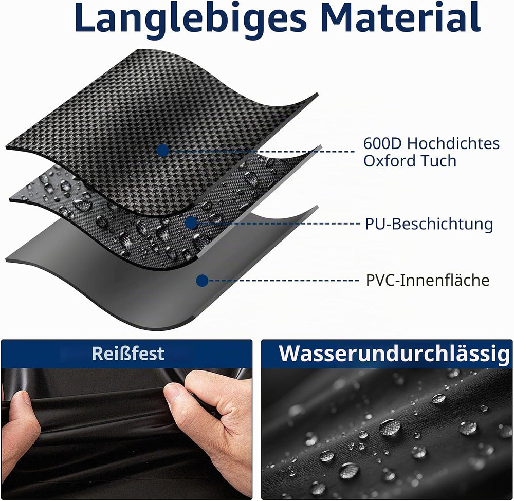Kaminholzregal außen mit Abdeckung 244 cm – Ansicht 7 von 10