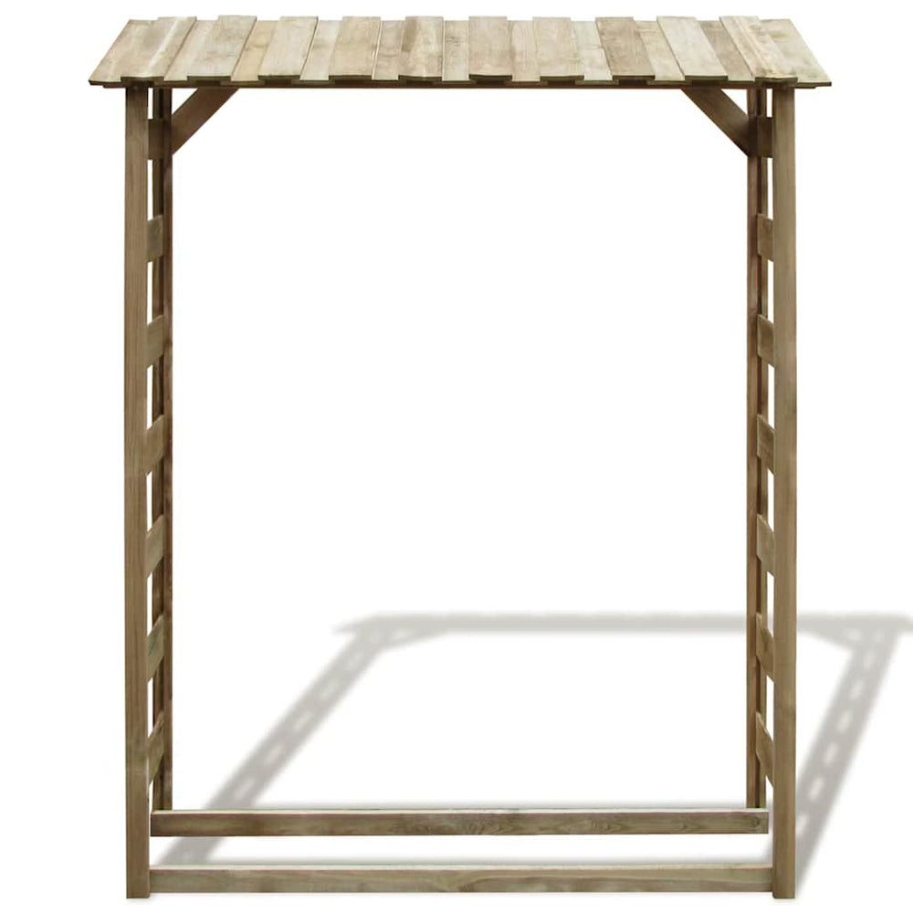 Brennholz-Unterstand Kiefernholz 176 cm hoch, Ansicht 4