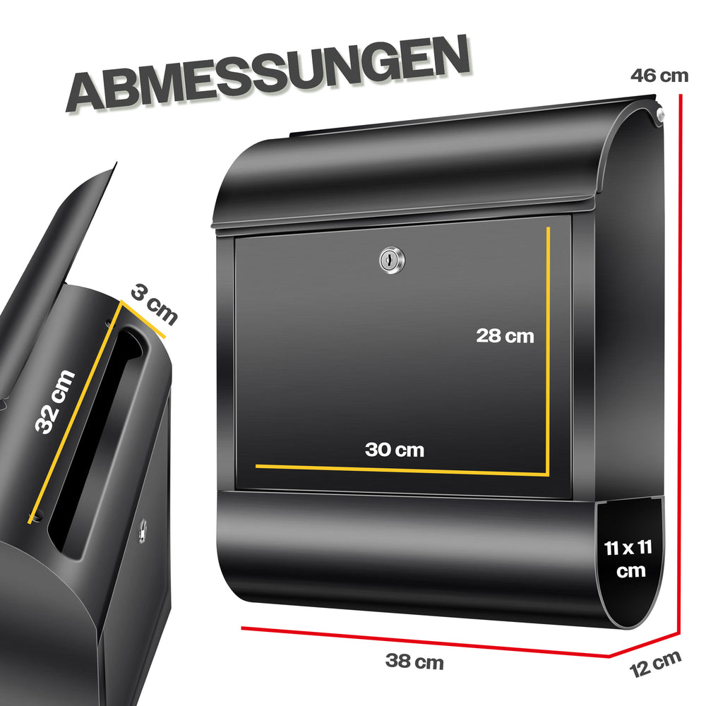 Wandbriefkasten KESSER XXL Edelstahl, Ansicht 15