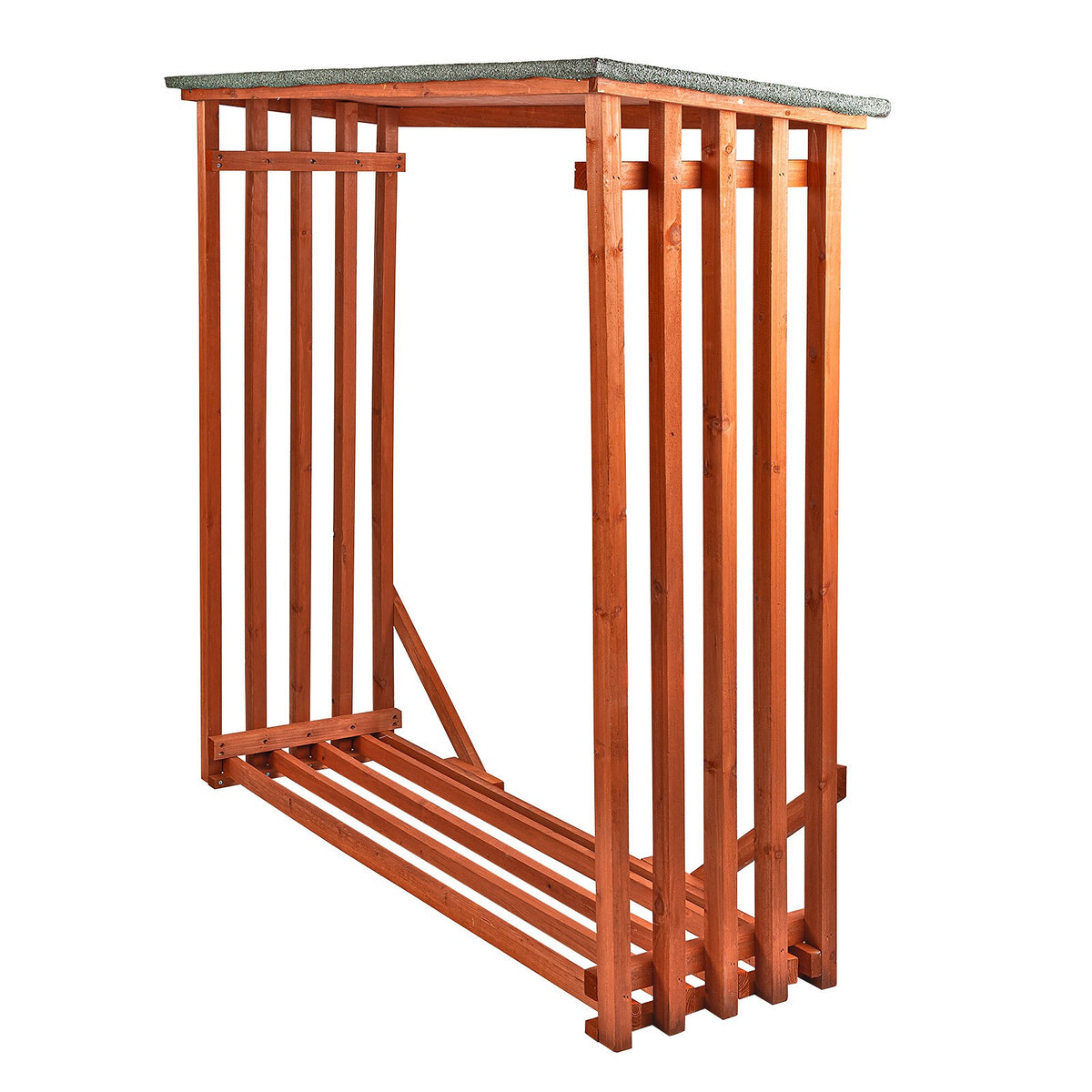 Kaminholzregal Provence Braun 142 × 51 cm, Ansicht 3