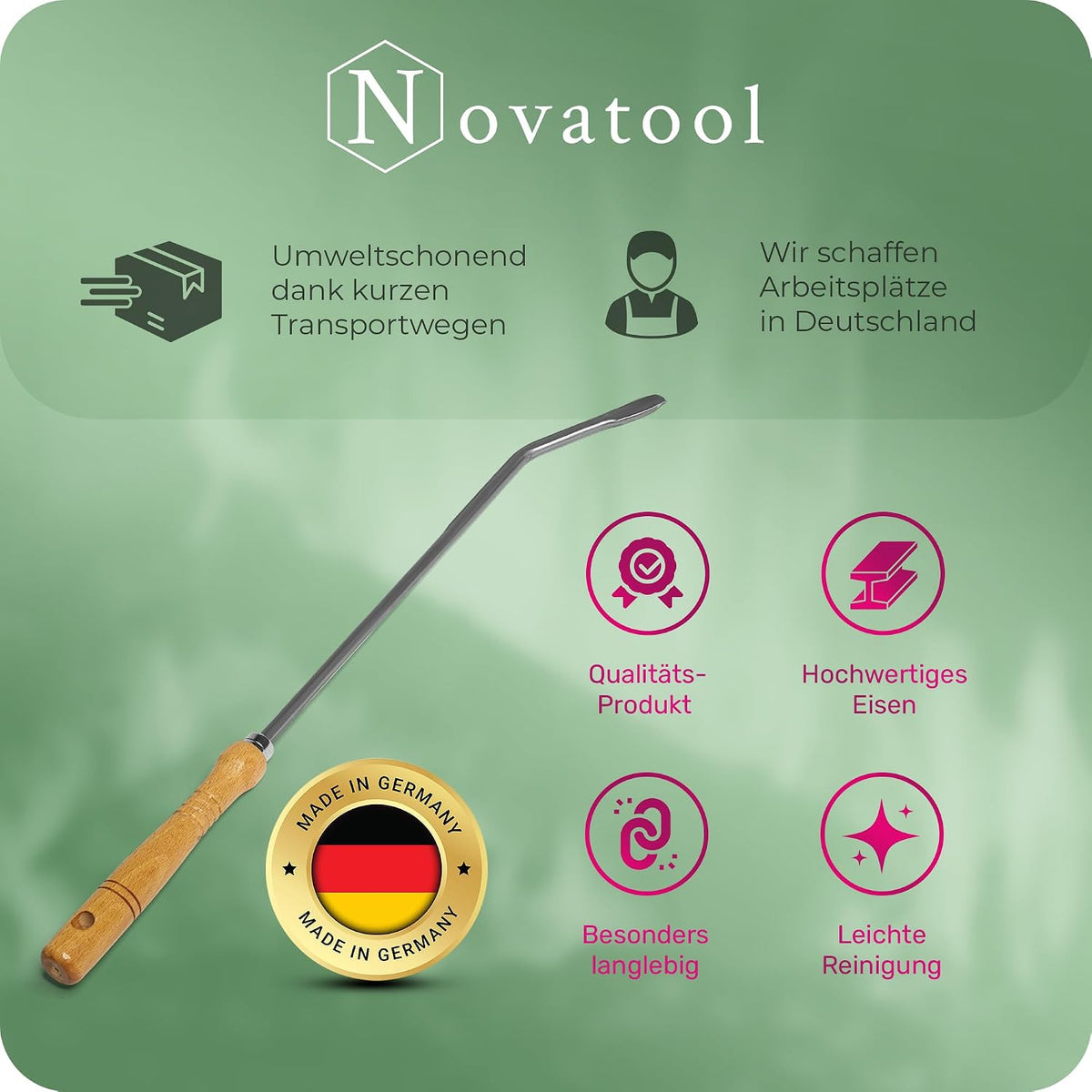 Stocheisen 2er-Set mit Holzgriff, Ansicht 5