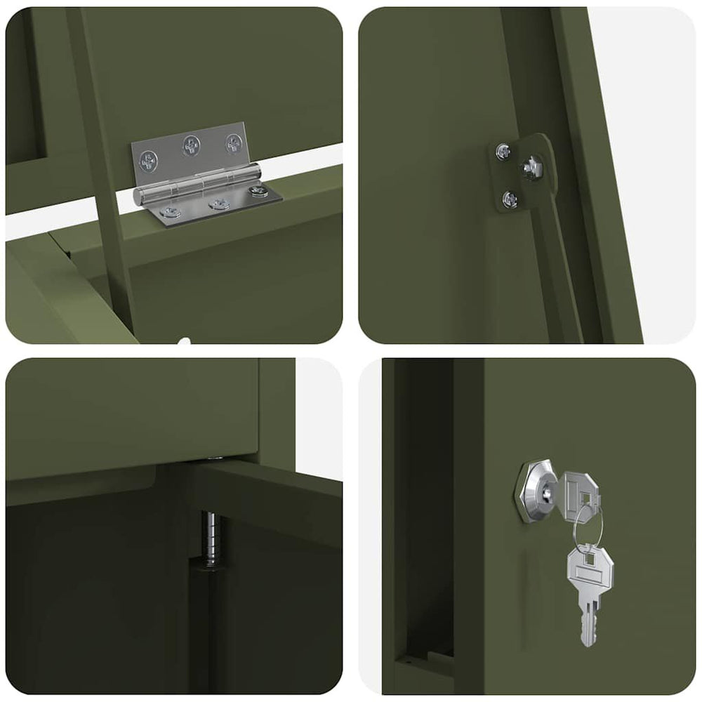 Paketbriefkasten Olivgrün 110,5 cm – Ansicht 8 von 13