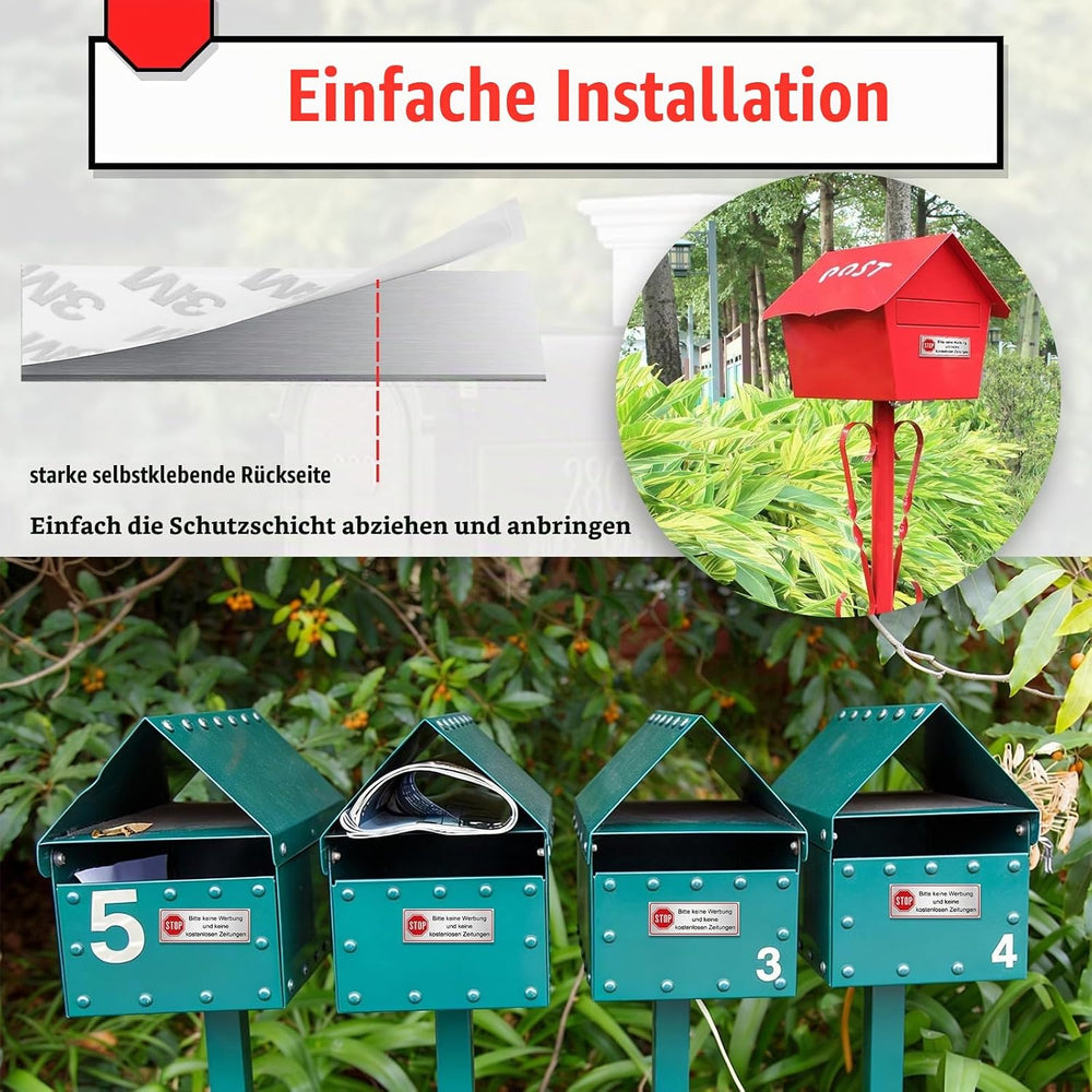 Keine-Werbung-Schild Aluminium 2er-Set, Ansicht 6